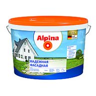 Краска Alpina Надежная фасадная (белая) 10 л  / 15,5 кг в Минске - изображение Изображение: краска alpina надежная фасадная (белая) 10 л  / 15,5 кг в Минске