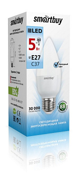 Светодиодная (LED) Лампа Smartbuy-C37-05W/4000/E27 (SBL-C37-05-40K-E27) в Минске - картинка Картинка: светодиодная (led) лампа smartbuy-c37-05w/4000/e27 (sbl-c37-05-40k-e27) в Минске