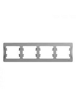 Рамка Glossa GSL000304 4-пост. гориз., алюм. т.м.Schneider Electric в Минске - картинка Картинка: рамка glossa gsl000304 4-пост. гориз., алюм. т.м.schneider electric в Минске