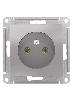 Розетка AtlasDesign, б/з б/ш (алюминий)  т.м.Schneider Electric в Минске - картинка Картинка: розетка atlasdesign, б/з б/ш (алюминий)  т.м.schneider electric в Минске