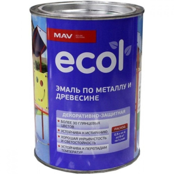 Эмаль ECOL по металлу и древесине (ПФ-115) красная глянцевая 1,0л (0,8кг) в Минске - изображение Изображение: эмаль ecol по металлу и древесине (пф-115) красная глянцевая 1,0л (0,8кг) в Минске