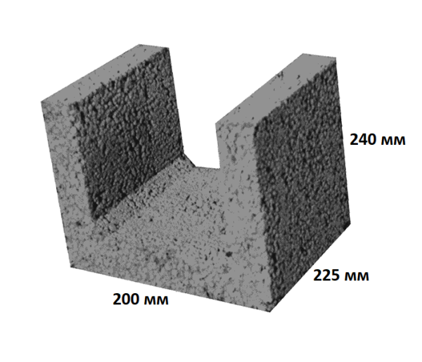 Изображение: блоки керамзитобетонные (225х200х240) строительные термокомфорт для перемычек (на под.120шт) в Минске