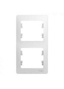Рамка Glossa GSL000106 2-пост верт. бел, т.м.Schneider Electric в Минске - картинка Картинка: рамка glossa gsl000106 2-пост верт. бел, т.м.schneider electric в Минске