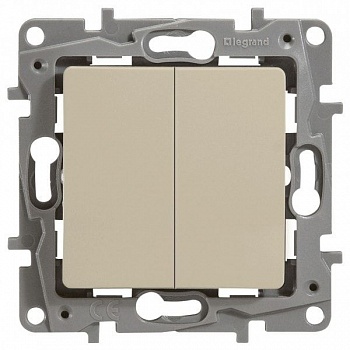 Выключатель 2 кл. (слоновая кость) Etika т.м.Legrant в Минске - картинка Картинка: выключатель 2 кл. (слоновая кость) etika т.м.legrant в Минске