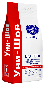 Картинка: шпатлевка белая  тайфун-мастер уни-шов для заполнения швов гипсокартонных плит (5кг) в Минске