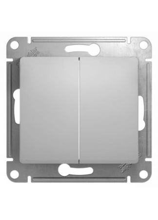 Выключатель Glossa GSL000351 2-кл., алюм. т.м.Schneider Electric в Минске - изображение Изображение: выключатель glossa gsl000351 2-кл., алюм. т.м.schneider electric в Минске