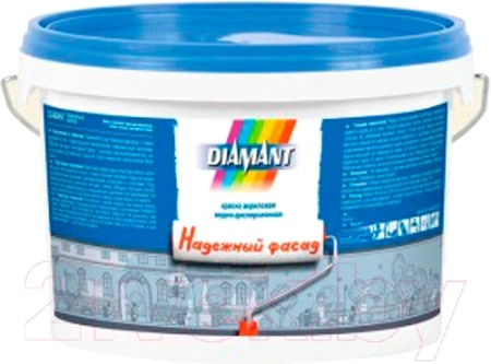 Краска акриловая в/д белая  Diamant Надежный фасад 15,5 кг в Минске - изображение Изображение: краска акриловая в/д белая  diamant надежный фасад 15,5 кг в Минске