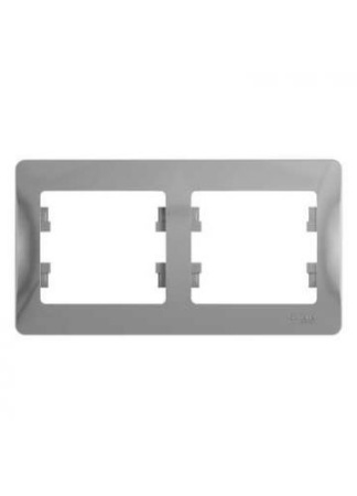 Изображение: рамка glossa gsl000302 2-пост. гориз., алюм. т.м.schneider electric в Минске