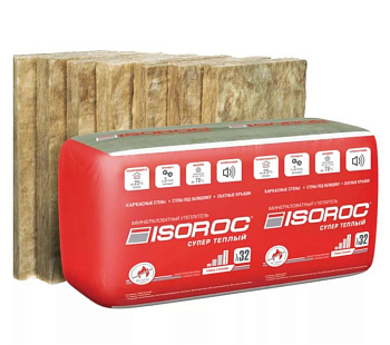Картинка: плита isoroc super warm 100/610x1000/y (3,05 м2)  рф  в Минске