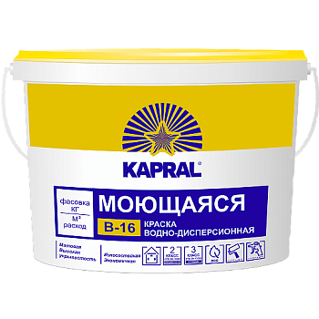 Краска ВД «Капрал В-16» ведро 15 кг в Хатежино - картинка Картинка: краска вд «капрал в-16» ведро 15 кг в Хатежино