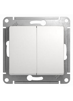 Выключатель Glossa 2-кл (белый)  Schneider Electric в Минске - картинка Картинка: выключатель glossa 2-кл (белый)  schneider electric в Минске