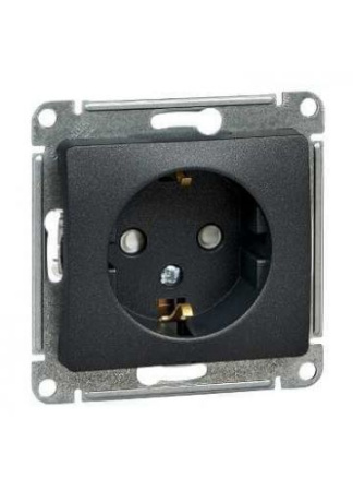 Розетка Glossa с/з с/ш антрацит арт. GSL000745 т.м.Schneider Electric в Минске - изображение Изображение: розетка glossa с/з с/ш антрацит арт. gsl000745 т.м.schneider electric в Минске
