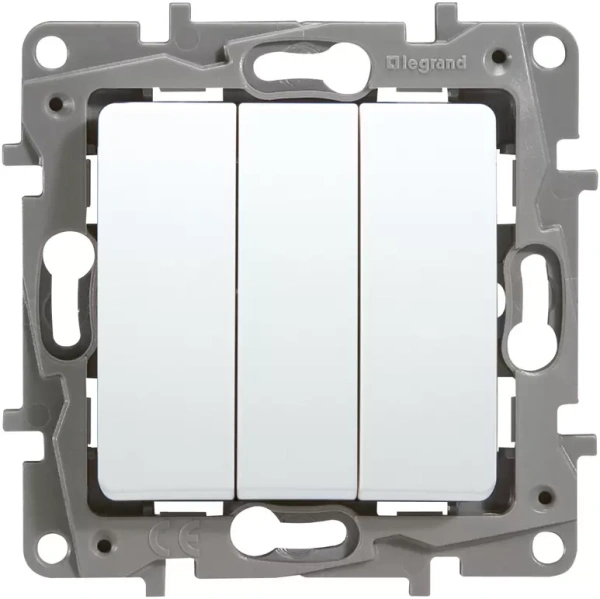 Выключатель Legrand Etika Plus (белый) 3 кл.10А  в Минске - изображение Изображение: выключатель legrand etika plus (белый) 3 кл.10а  в Минске