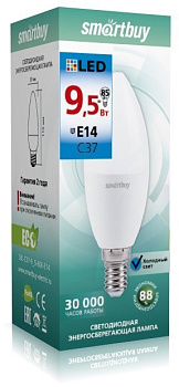 Лампа светодиодная (LED) Smartbuy-C37-9,5W/6000/Е14 в Минске - картинка Картинка: лампа светодиодная (led) smartbuy-c37-9,5w/6000/е14 в Минске