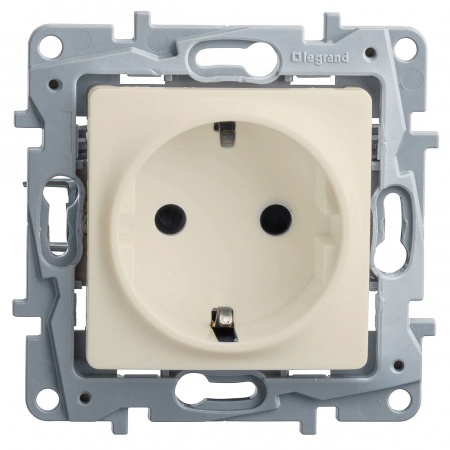 Розетка 2P+E нем.стд. (слоновая кость)  Etika т.м.Legrand в Минске - изображение Изображение: розетка 2p+e нем.стд. (слоновая кость)  etika т.м.legrand в Минске