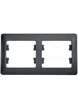Рамка Glossa 2-пост, гориз. антрацит т.м.Schneider Electric в Минске - картинка Картинка: рамка glossa 2-пост, гориз. антрацит т.м.schneider electric в Минске