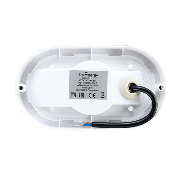 Светильник светодиодный пылевлагозащищенный 12W, 6000 К, овал, серия Button, уп.пленка,Truenergy в Минске - изображение Изображение: светильник светодиодный пылевлагозащищенный 12w, 6000 к, овал, серия button, уп.пленка,truenergy в Минске