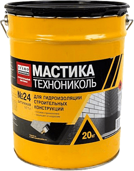 Мастика гидроиз. битумная холодная ТЕХНОНИКОЛЬ № 24 МГТН ведро 50 кг в Хатежино - картинка Картинка: мастика гидроиз. битумная холодная технониколь № 24 мгтн ведро 50 кг в Хатежино
