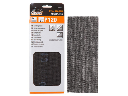 Изображение: сетка абразивная 115х280мм p60 5шт.т.м.gepard в Минске