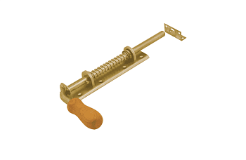 Задвижка воротная 260x190x50мм пружинная