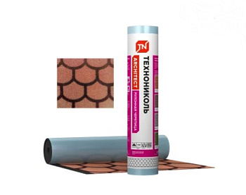 Картинка: черепица рулонная технониколь бобровый хвост, красная (8 м2/рул) в Минске