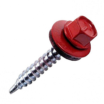Саморез кровельный 4,8х29 RAL3005 винно-красный (контейнер/250 шт)