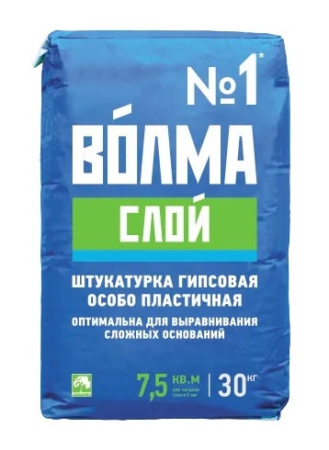 Изображение: смесь сухая гипсовая штукатурная волма-слой (30кг)  в Минске