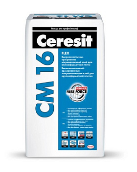 Картинка: клей для плитки высокоэластичный сeresit cm16 (25кг) в Минске