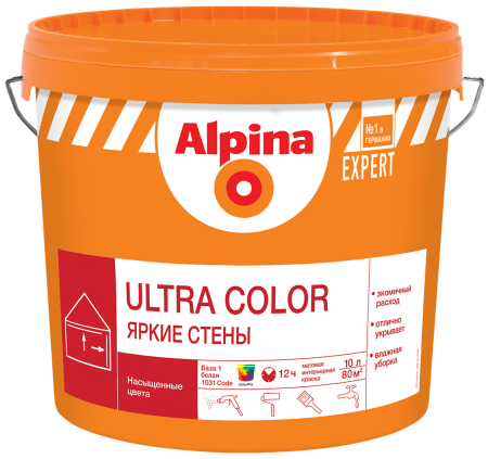 Краска ВД-АК Alpina EXPERT Ultra Color Base 3 (Яркие стены База 3), 2,35 л/3,7кг в Минске - изображение Изображение: краска вд-ак alpina expert ultra color base 3 (яркие стены база 3), 2,35 л/3,7кг в Минске