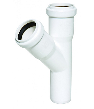 Картинка: тройник канализационный внутр. пп белый 32х32х45° armakan в Минске