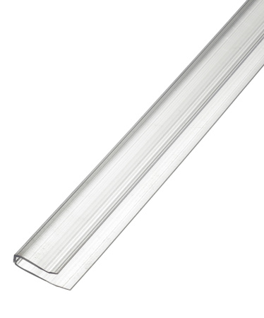 Профиль торцевой 10мм L=2.1м (прозрачный) Профиль торцевой 10мм L=2.1м (прозрачный)